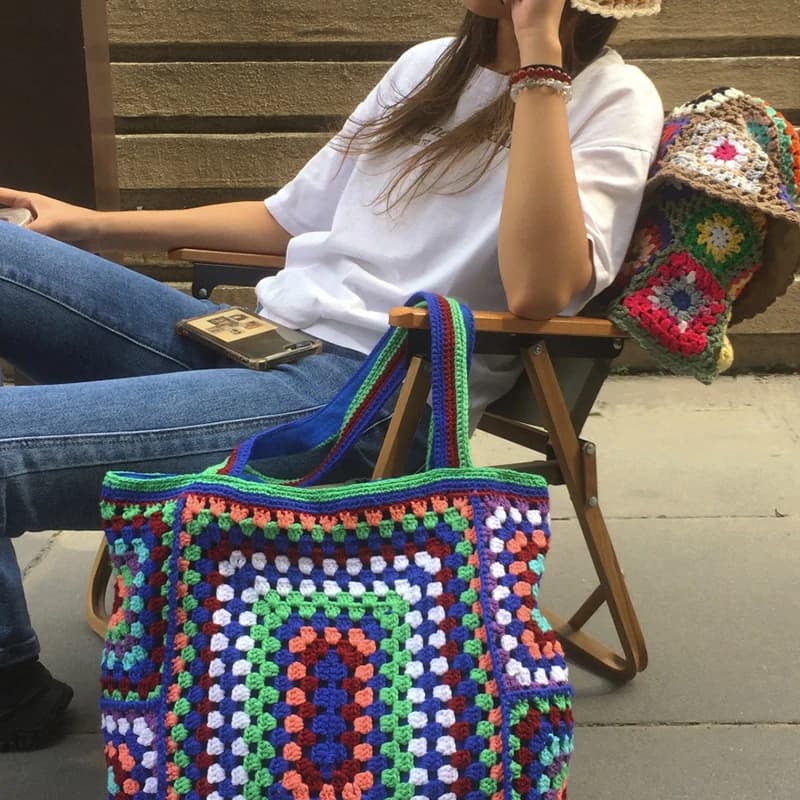 2025 été nouveau sac de plage pour femmes bohème Crochet sac à bandoulière tricoté grande capacité sac à main sac à bandoulière