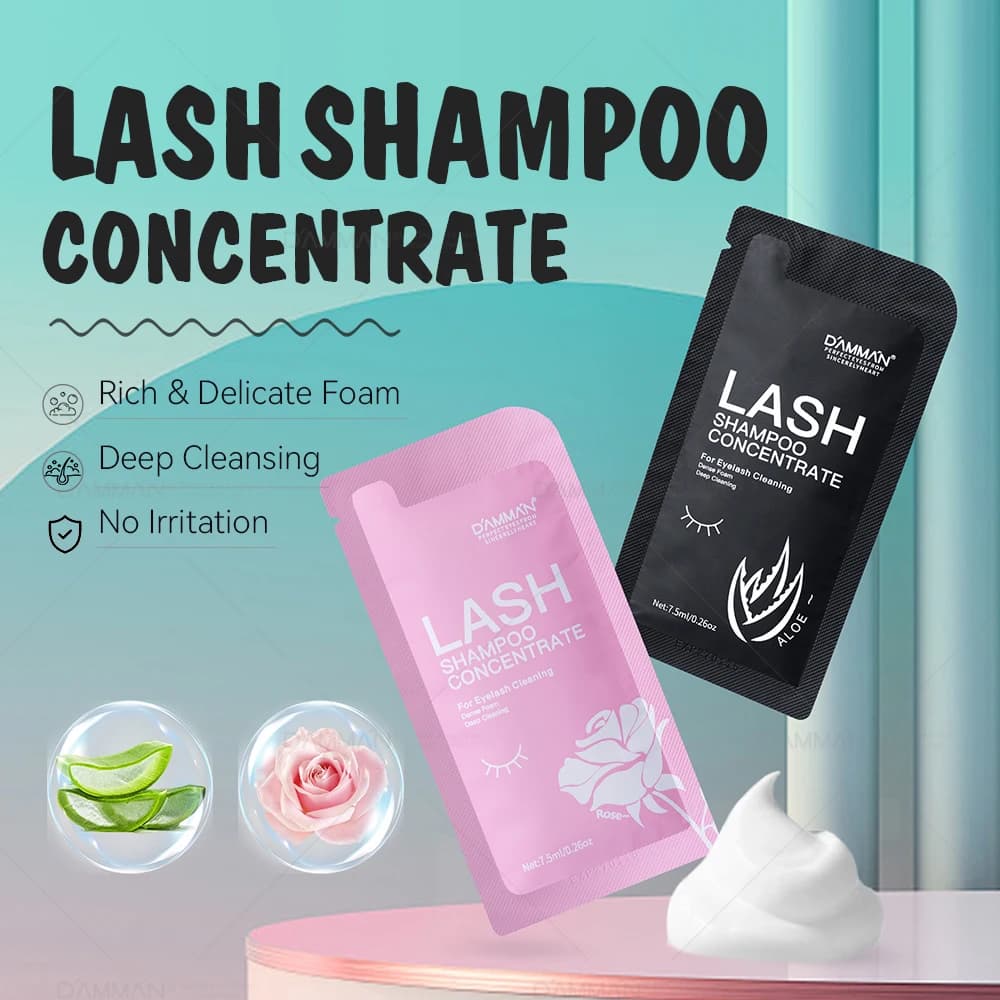 Shampoing concentré pour extensions de cils, Mousse Super concentrée, nettoyant Non irritant pour Salon et usage domestique