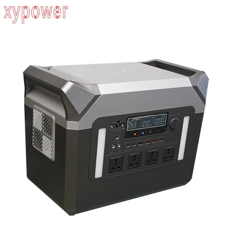 DO – centrale électrique Portable haute capacité 3000W, batterie 2560wh 100AH, charge solaire et AC110V 220V pour appareils extérieurs