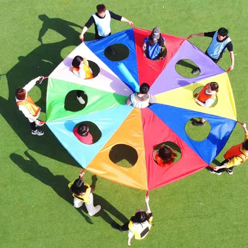 Jeux pour enfants, Parachute arc-en-ciel, jouet Whack A Taupe, jeu amusant pour enfants, aire de jeux en plein air, activités d'exercices de