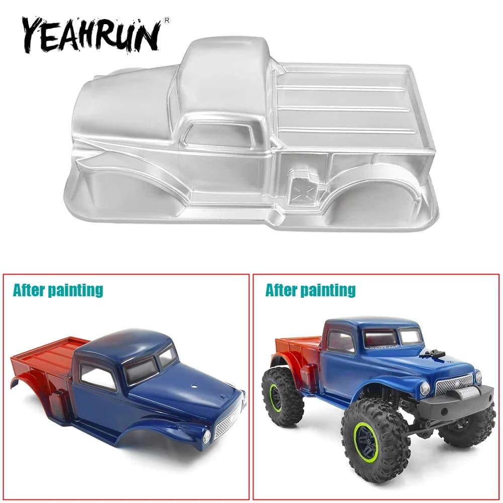 YEAHRUN-Coque de carrosserie transparente et réaliste, pour Axial SCX24 90081, 2,2 dormant AXI00004 1/24 RC, pièces de mise à niveau pour voiture