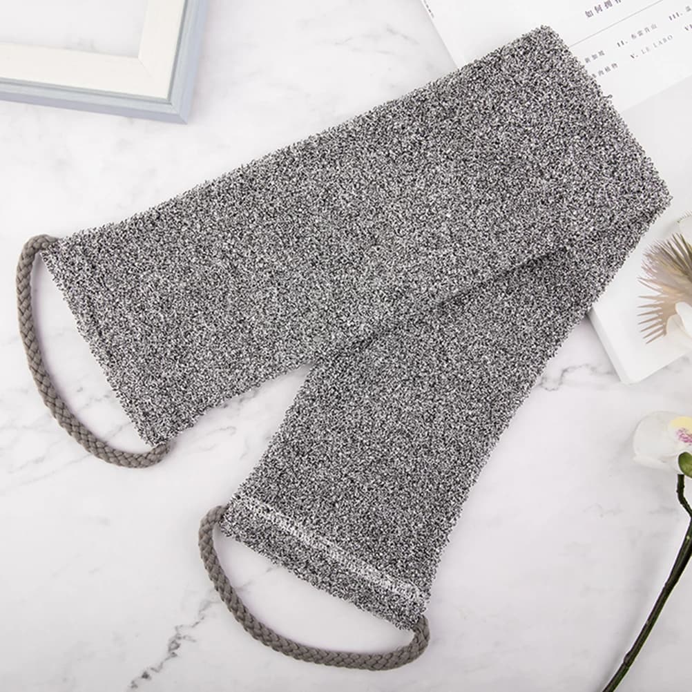 1 ensemble de gants de bain en fibre de bambou, éponge de douche confortable, serviette exfoliante, éponge nettoyante moussante pour le corps, usage
