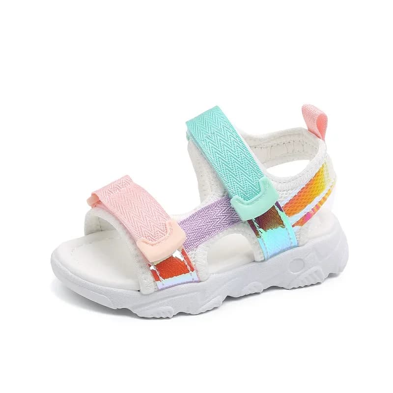Sandales de sport coordonnantes polyvalentes assorties pour enfants, orteils ouverts, chaussures en maille décontractées pour enfants, garçons et