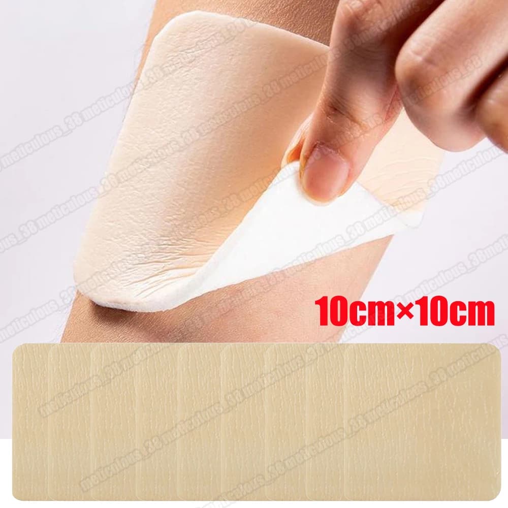 Pansement adhésif en Silicone, 1 à 10 pièces, 10cm x 10cm, mousse de guérison pour plaies, mousse absorbante sans bordure