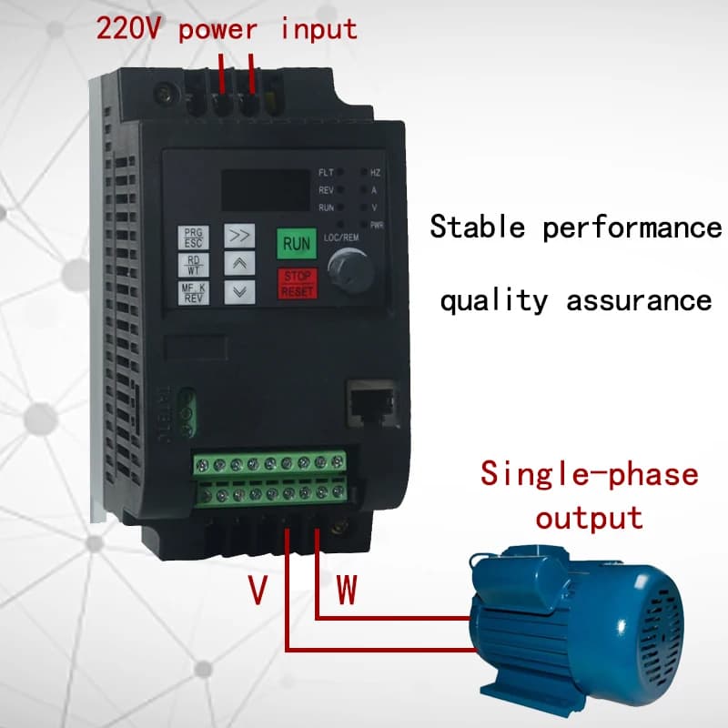 Vineau-Onduleur à vitesse réglable, convertisseur mort, entrée monophasée 220V et sortie monophasée 220V, sortie monophasée 220 KW