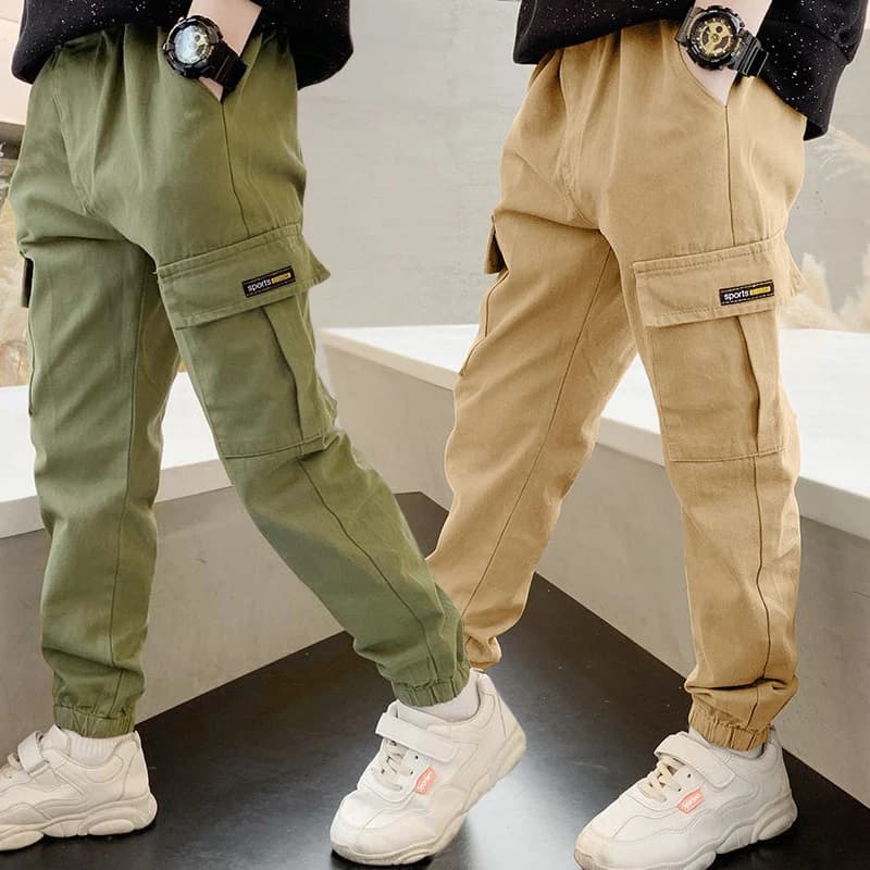 Pantalon de dehors Slim Fit pour Enfant Garçon de 3 à 12 Ans, Vêtement Décontracté, Nouvelle Collection Printemps Automne 2024
