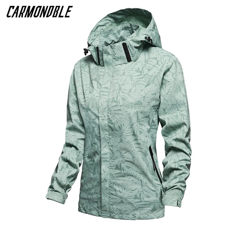 CARMONDBLE-Manteau de sport à capuche pour femme, veste imperméable pour voyage, escalade, camping, vêtements d'extérieur décontractés
