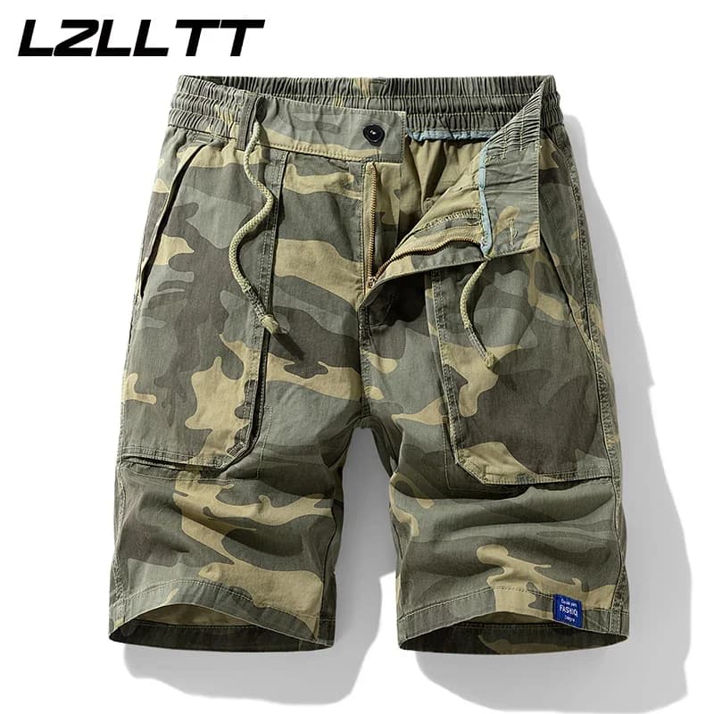 Été hommes coton Cargo Camouflage Shorts hommes vêtements décontracté culotte Bermuda plage survêtement Shorts mâle livraison directe chaude