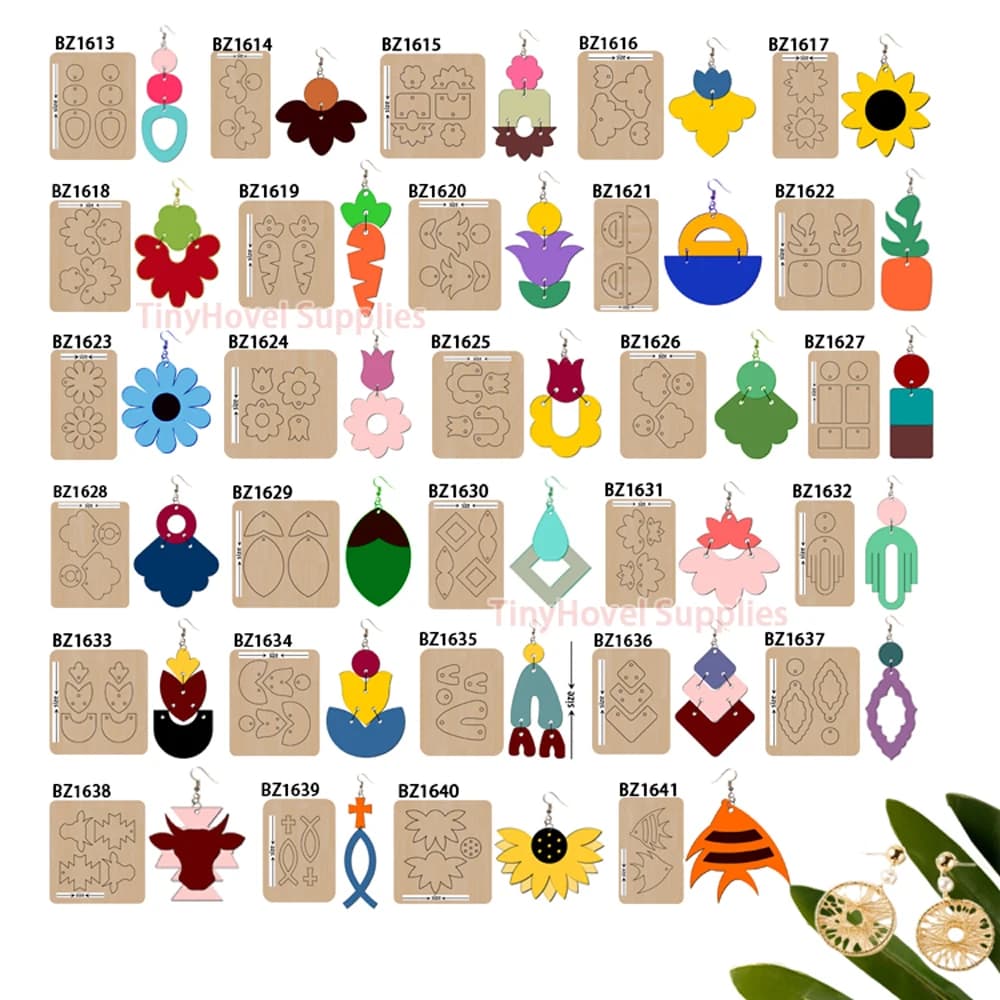 Matrices de découpe de boucles d'oreilles en forme de larme, Scrapbooking en bois découpé pour le cuir, pour la coupe du cuir commun, Machine à