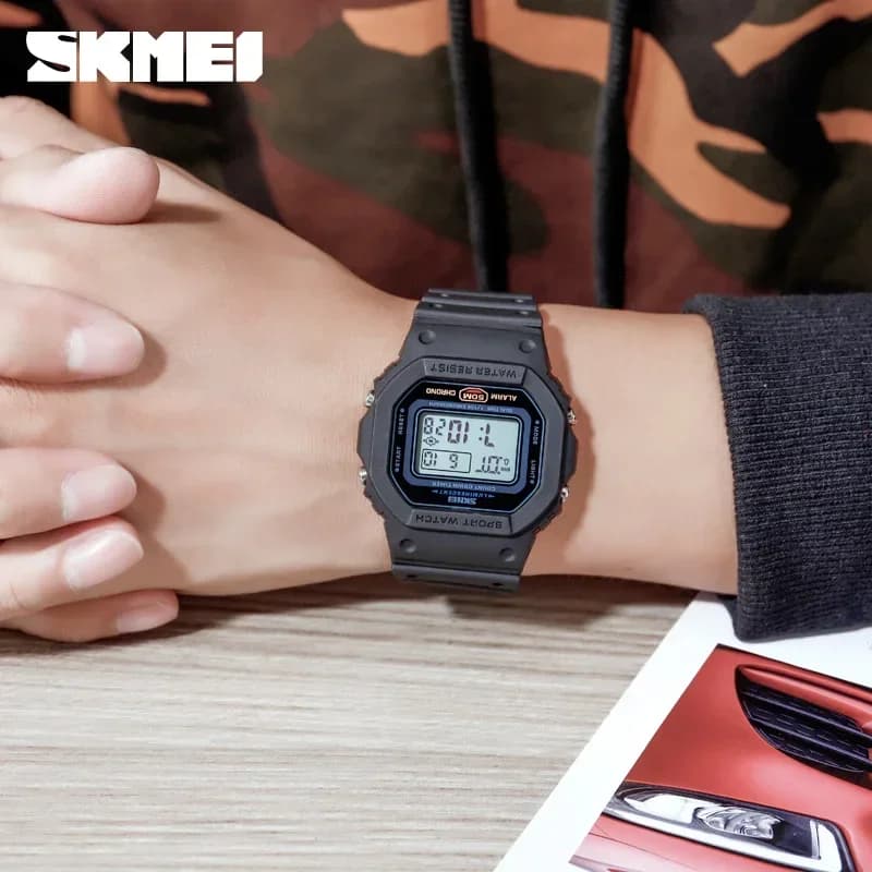 SKMEI 1628 luxe numérique hommes montres sport étanche électronique hommes montres militaire rétro-éclairage horloge 1988 Reloj Hombre