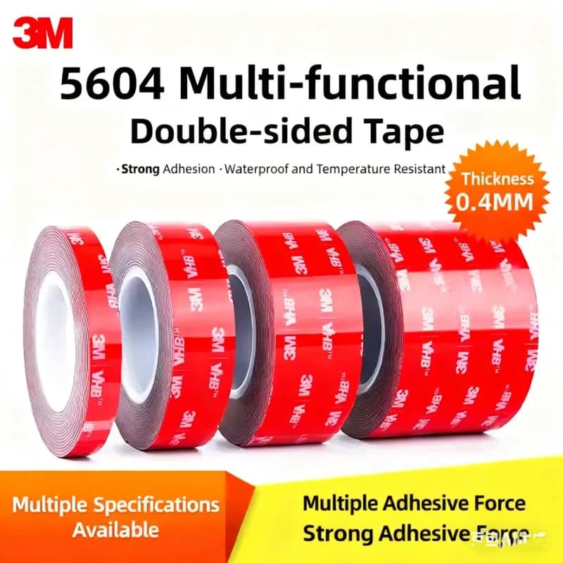 Ruban adhésif Double face Extra fort 3M 5604 3m de Long 0.4mm d'épaisseur pour l'industrie domestique de voiture ruban Double face spécial fort