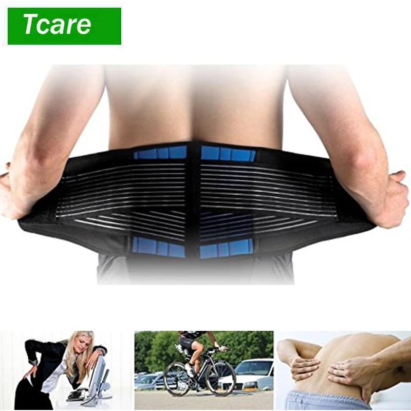 Tcare-Soutien lombaire réglable de double nervure de néoprène, orthèse inférieure, bande de taille d'instituts d'oto, S-6XL plus la taille,