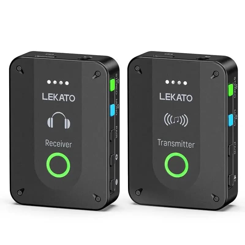 LEKATO MS-02 système de surveillance intra-auriculaire sans fil 2.4G stéréo IEM avec émetteur récepteur de ceinture appairage automatique pour