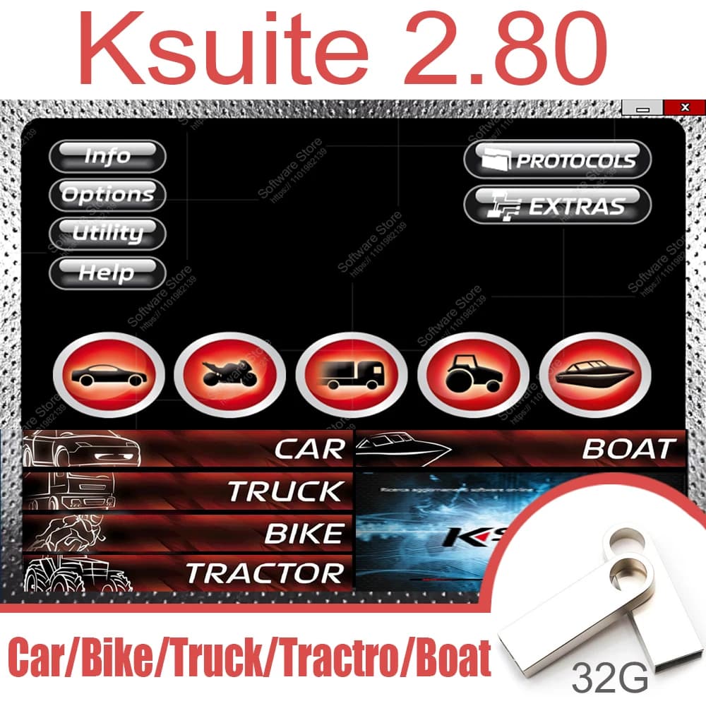 2024 offre spéciale Ksuite 2.80 ECU programmation voiture camion vélo Tractros logiciel de réparation de bateau fixer l'erreur RSA pour K E S S V2