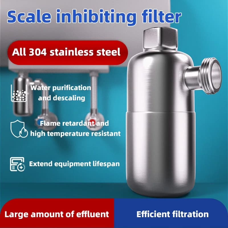 Filtre supporter ficateur d'eau avant pour chauffe-eau, acier inoxydable, inhibiteur d'échelle avant, machine à laver, écran filtrant