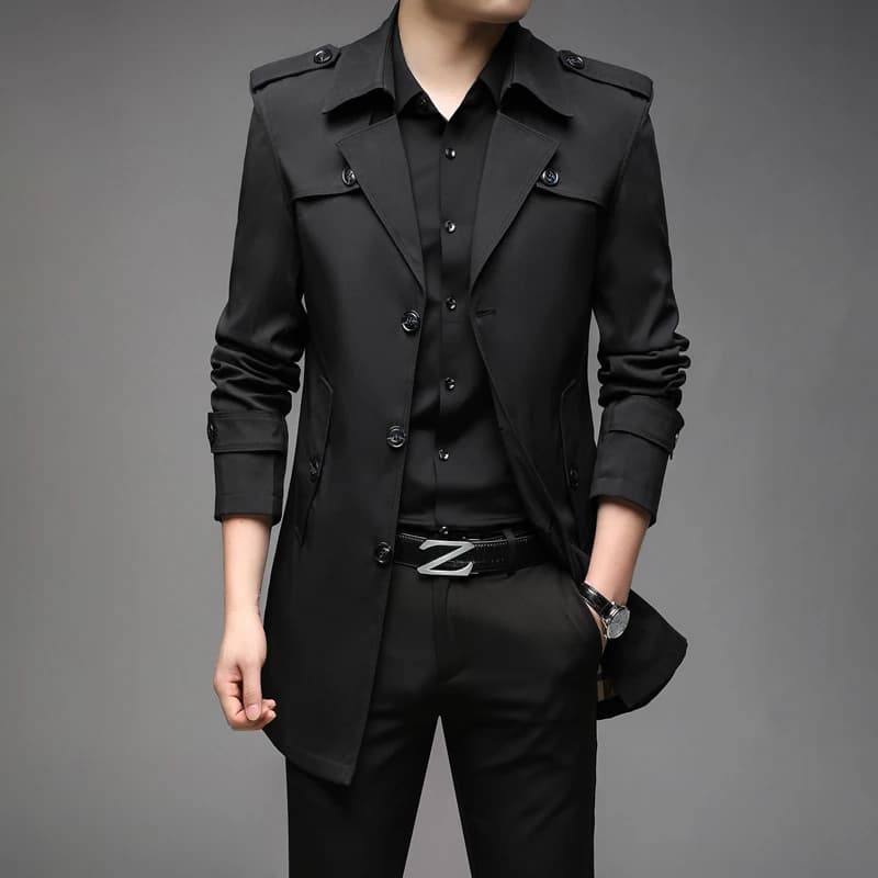 Nouveau printemps hommes Trench mode angleterre Style longs Trench manteaux hommes vêtements d'extérieur décontractés vestes coupe-vent marque