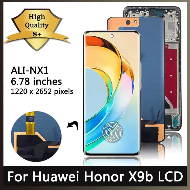 6.78 "nouveau pour Huawei Honor X9B LCD écran tactile Hébergements eur assemblée pour Honorx9b affichage ALI-NX1 avec cadre