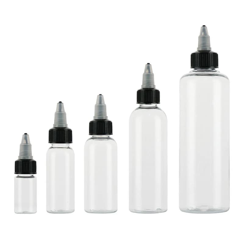 50 flacons compte-gouttes compressibles en plastique, flacons compte-gouttes pour les yeux, avec bouchon à vis, distributeur de peinture liquide,