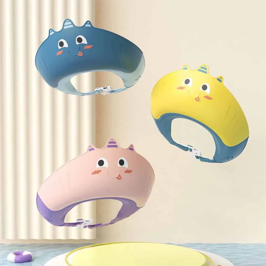 Bonnet de douche imperméable pour enfants, doux et réglable, protection de sécurité pour enfants, bonnet de bain pour bébé