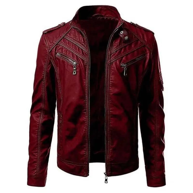 Hommes veste en simili cuir moto 5Xl hommes vestes noir Jaqueta De Couro Masculina vêtements d'extérieur mâle coupe ajustée Pu manteaux en cuir