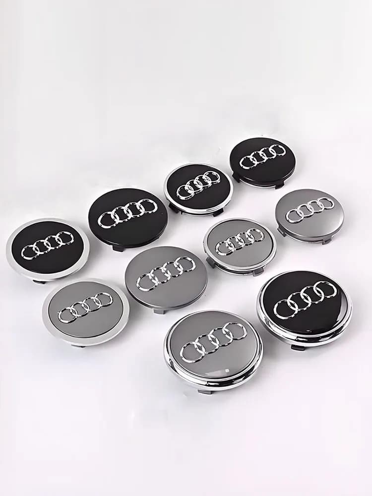 4 pièces 60mm 61mm 68mm 69mm 77mm capuchon central de roue de voiture Badge de couverture de moyeu pour Audi A6 A3 A4 A5 A6 Q2L Q3 Q5 Q7 Q8 R8