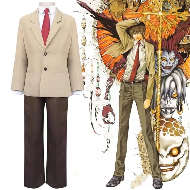 2025Death Note Ensemble d'uniforme de cosplay, Night God Moon, Yagami Light School, Gelplay