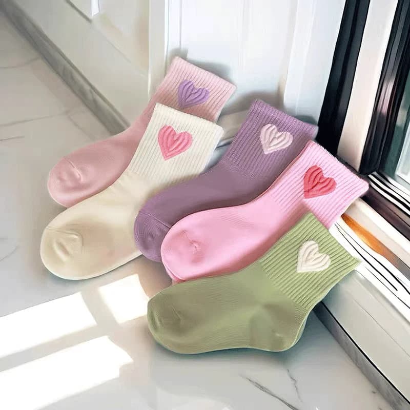 Chaussettes mi-mollet pour filles de 1 à 14 ans, polyester à séchage rapide, haute élasticité, anti-rides, athlétiques, antidérapantes, 5
