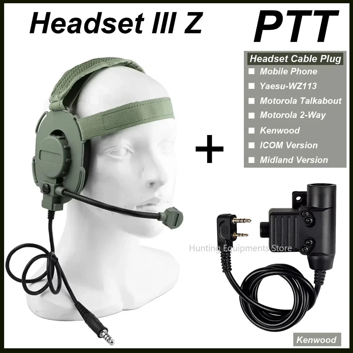 Casque Baofeng PTT Bowman Headset III Z Bowman Elite II CS, casque U94 PTT pour téléphone portable, accessoire radio Kenwood Baofeng UV-5R