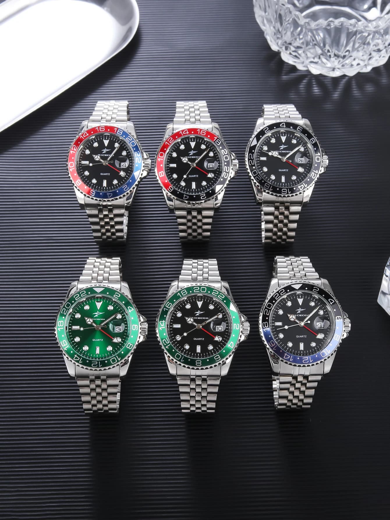 Montre-bracelet à Quartz pour hommes, classique, haut de gamme, luxe, calendrier d'affaires, en acier inoxydable, cadeaux