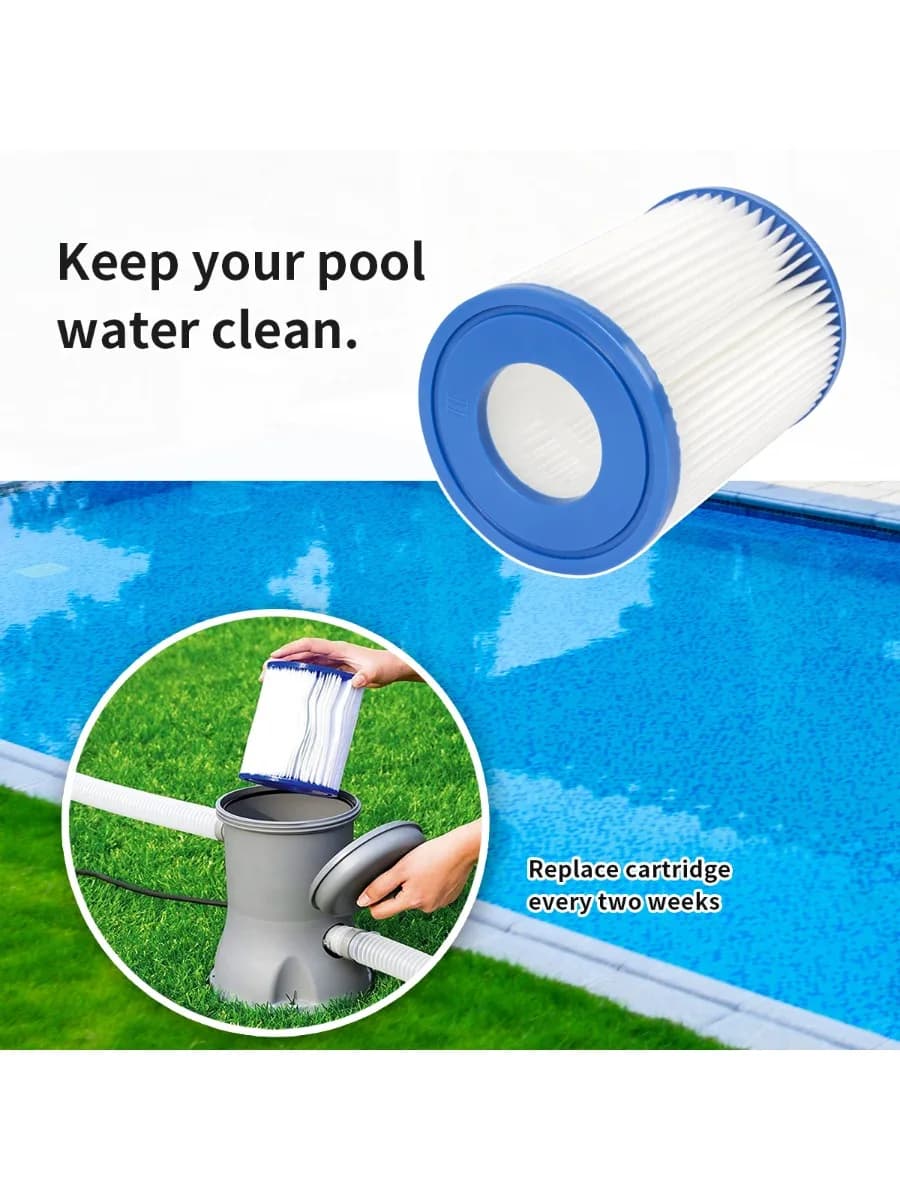 Cartouche filtrante de piscine de type II pour Bestway 58094, Bestway 58383 58386 530/800 GPH, pompe à filtre Lay-Z-Spa