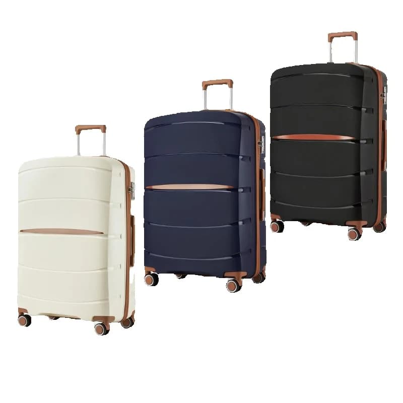 S/M/L KONO valise à main légère en polypropylène 4 roues Spinner chariot rigide et serrure TSA