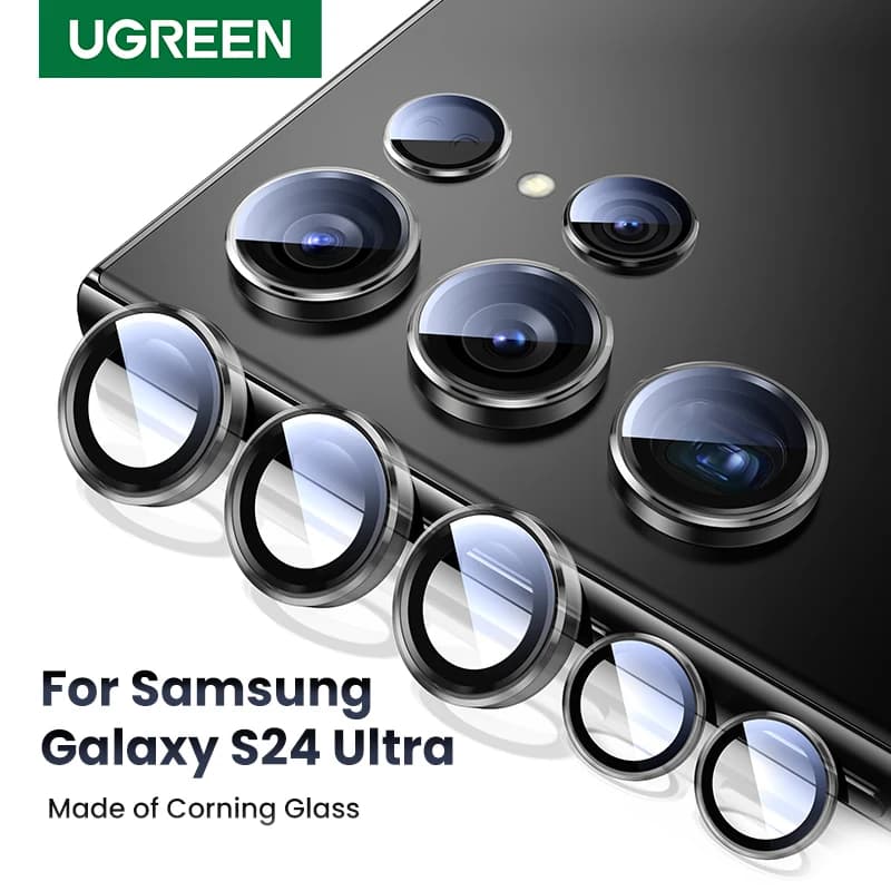UGREEN Protecteur d'objectif d'appareil photo pour Samsung Galaxy S24 Ultra Verre d'objectif complet pour Samsung S24 Ultra Film de protection