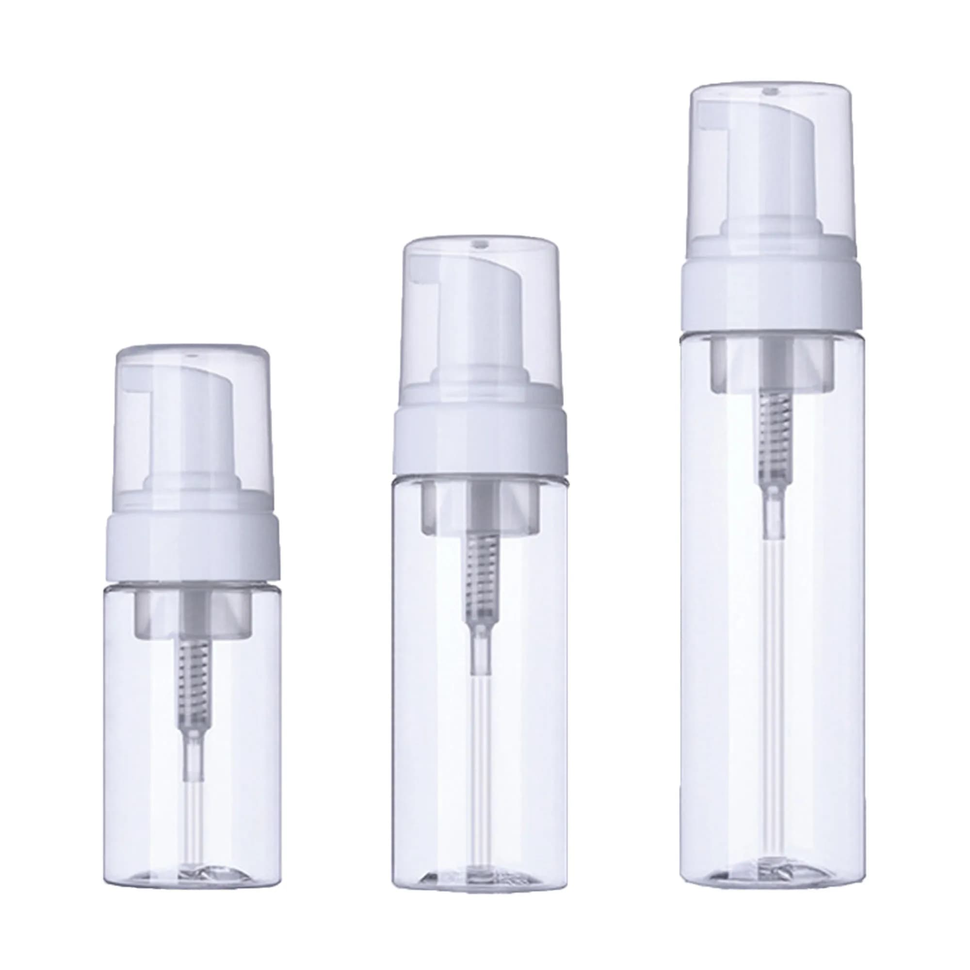 Bouteilles à pompe à mousse en plastique transparent, 30 pièces, 100ml, 150ml, 200ml, distributeur de savon moussant, nettoyant, désinfectant pour