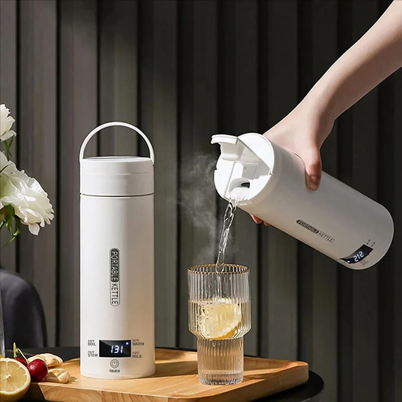 Bouilloire chauffante électrique étanche, bouteille thermos portable à ébullition rapide, tasse à eau chaude, 4 températures, 220V, 110V