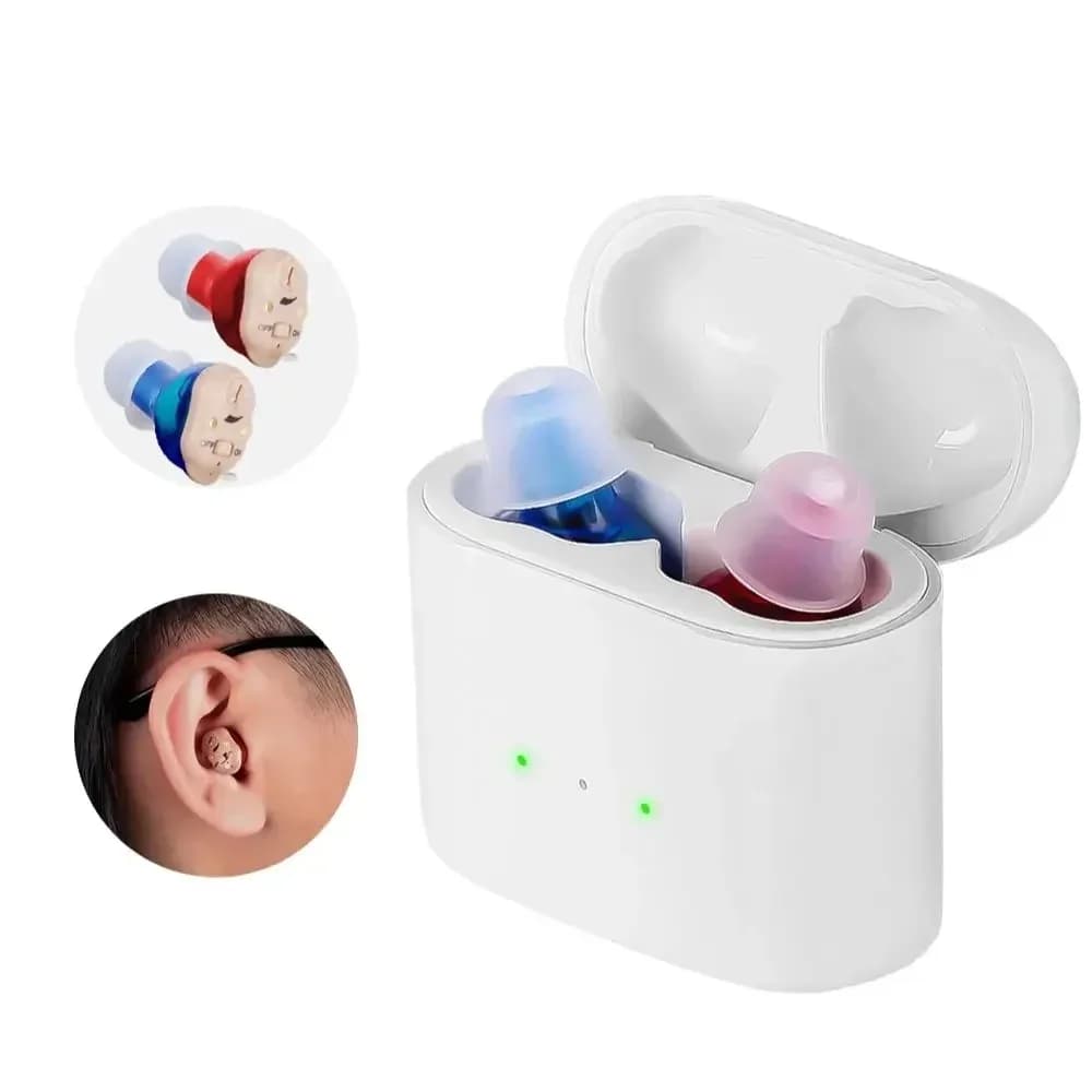 Prothèses auditives rechargeables amplificateur de son sans fil ITE Mini aide auditive Invisible pour personnes âgées écouteurs surdos le