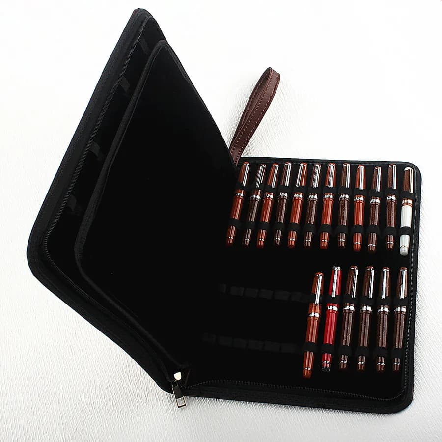 10 24 36 48 stylos étui étanche en cuir PU support organisateur de rangement