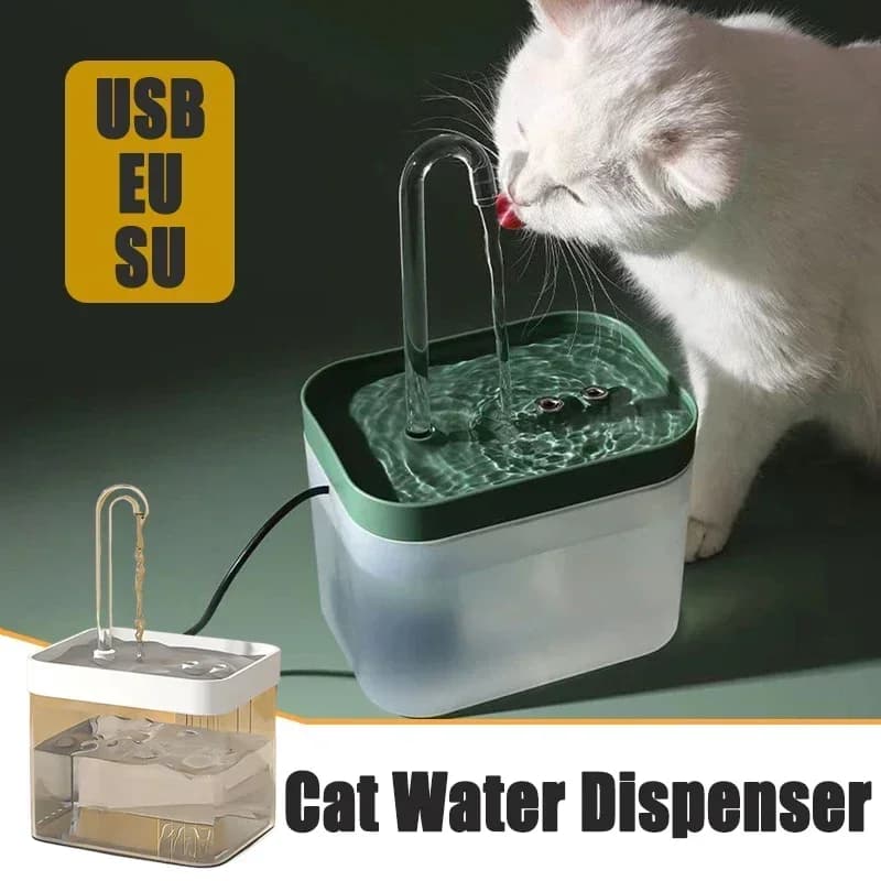 Filtre de fontaine d'eau Ultra silencieux pour chat, 1,5 l, distributeur d'eau automatique intelligent pour chien et pompe de prévention des foulies,