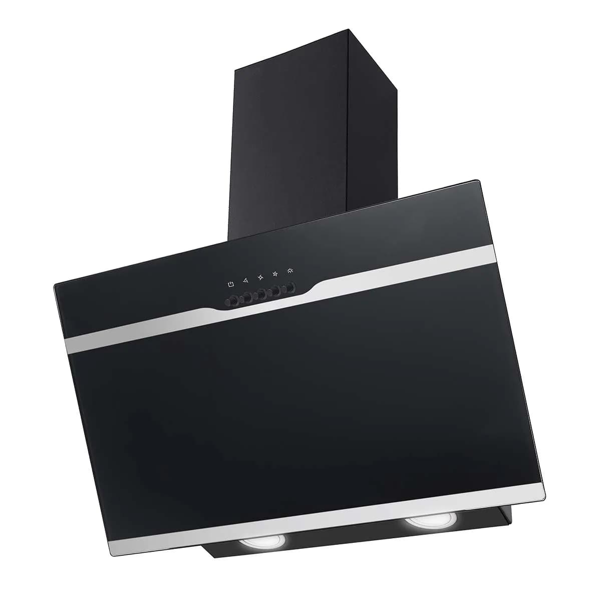Hotte de cuisine murale A++ 60 cm 350 m3/h - 3 vitesses/conduit/recirc, acier inoxydable/silencieux/LED/filtre à graisse pour cuisines européennes