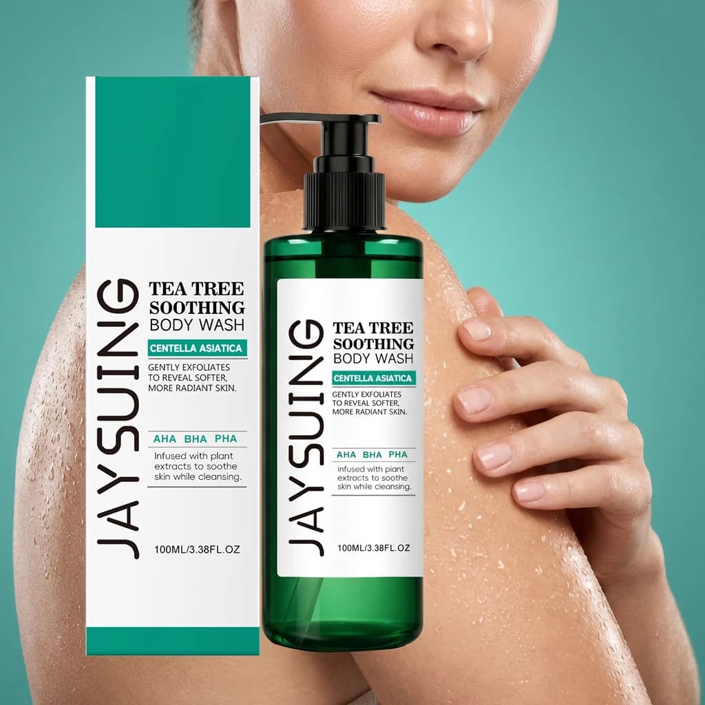 Gel Douche Corps Centella Tea Tree Nettoyage Profond Rafraîchissant Apaisant Peaux Sensibles Nourrissant Apaise l'Inconfort Cutané Répare la