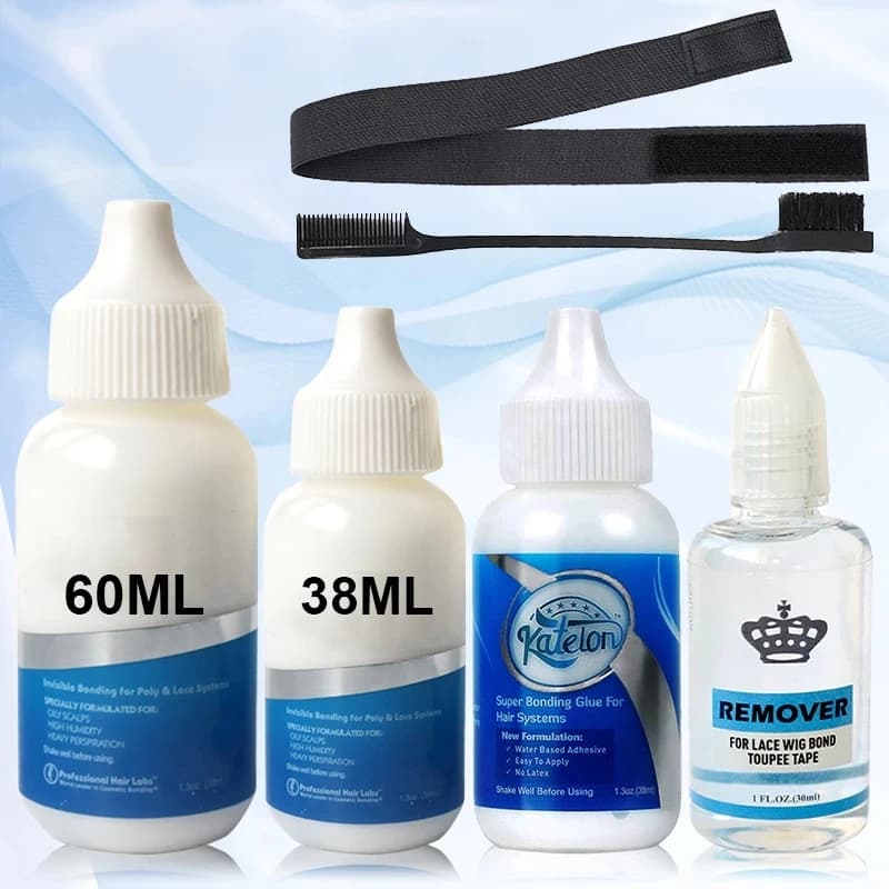 Colle adhésive pour perruque, imperméable, Invisible, pour cheveux, pour toupet, fermeture frontale, remplacement de cheveux, fantôme adhésif +