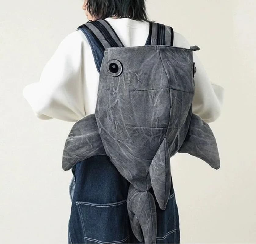 Sacs à dos requin tendance mode coréenne 2026, sacs à bandoulière imperméables en Nylon pour hommes et femmes, sac de voyage de grande capacité,