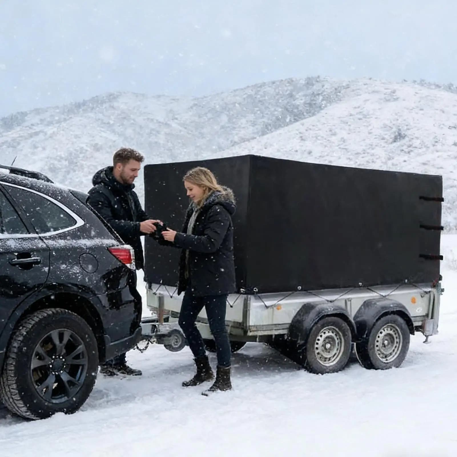 Housse de protection imperméable et antidérapante pour caravane, épaisse, pour la pluie, le vent, la protection UV, le camping et le froid