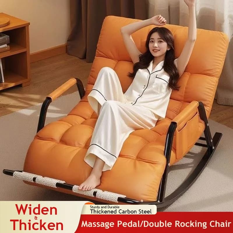 Double chaise à bascule pour adultes, couchage décontracté pour un usage domestique, chaise longue de sieste, balcon, salon, chaise de loisirs pour