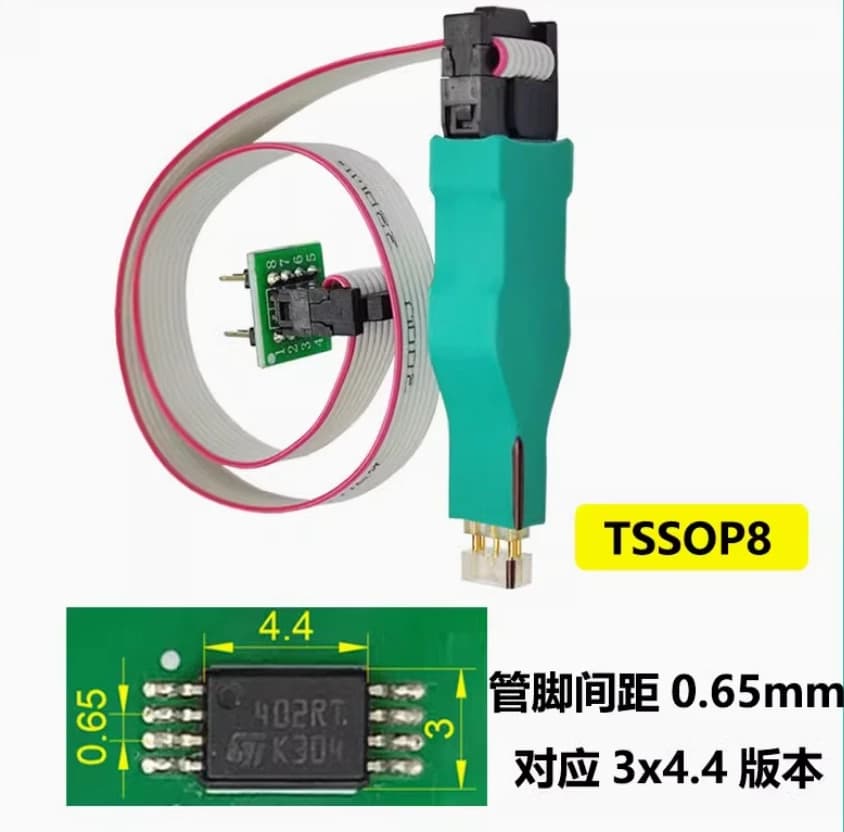Nouveau 2026 1 pièce Câble de programmation pour puces Tssop8 Msop8, avec sonde à aiguille à ressort pour flash et EEPROM
