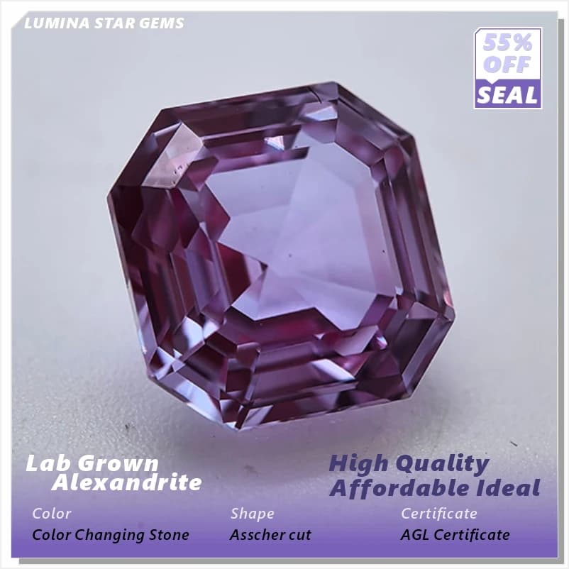 Alexandrite synthétique de laboratoire pour la fabrication de bijoux en saphir de laboratoire, haute qualité, écologique, couleur changeante