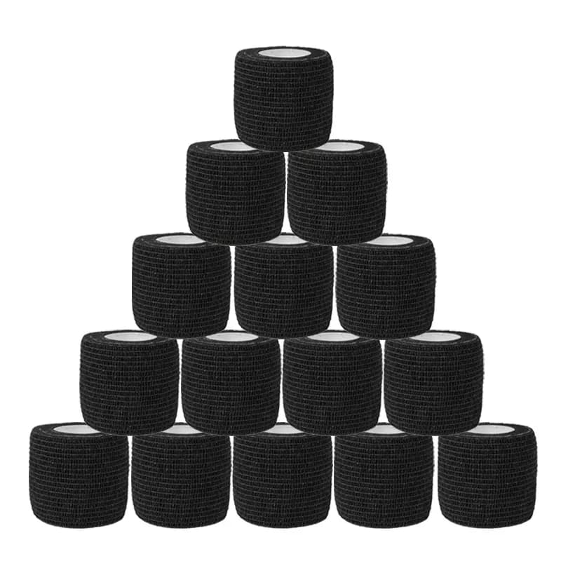 Bandages auto-adhésifs noirs, élasticité cohésive, respirants et imperméables, bande de sport, premiers secours pour poignet et cheville,