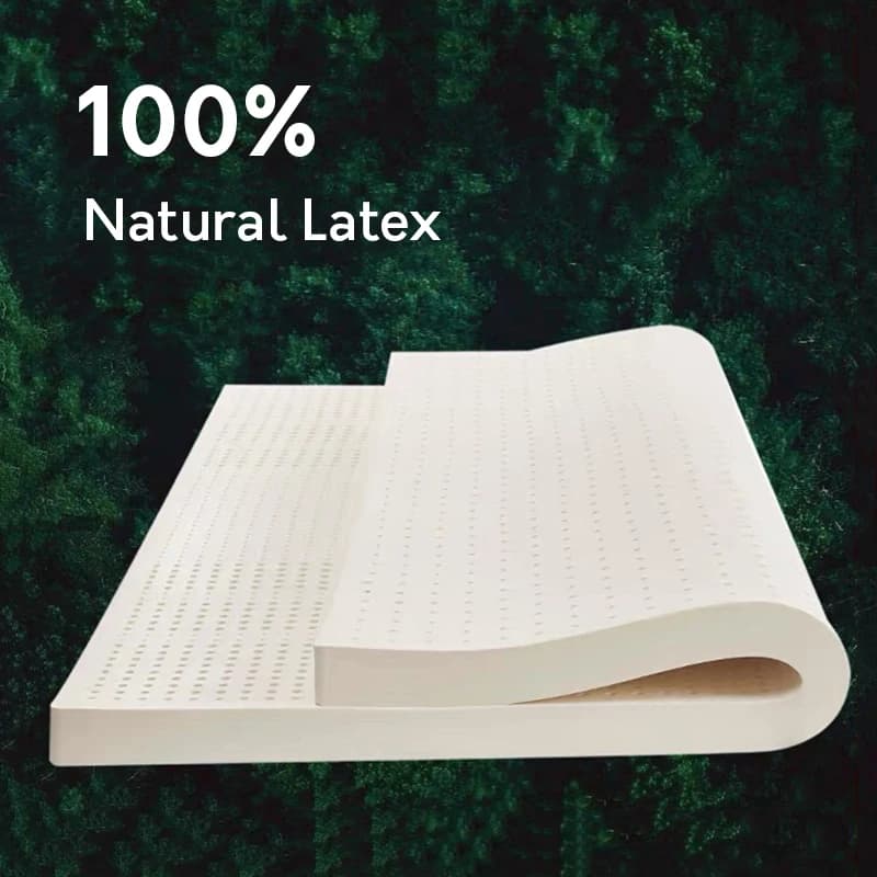Matelas en latex naturel 100% thaïlandais avec housse, matelas en caoutchouc naturel pur, lit épais de 1.5m/1.8m, tapis de coussin pour dortoir de