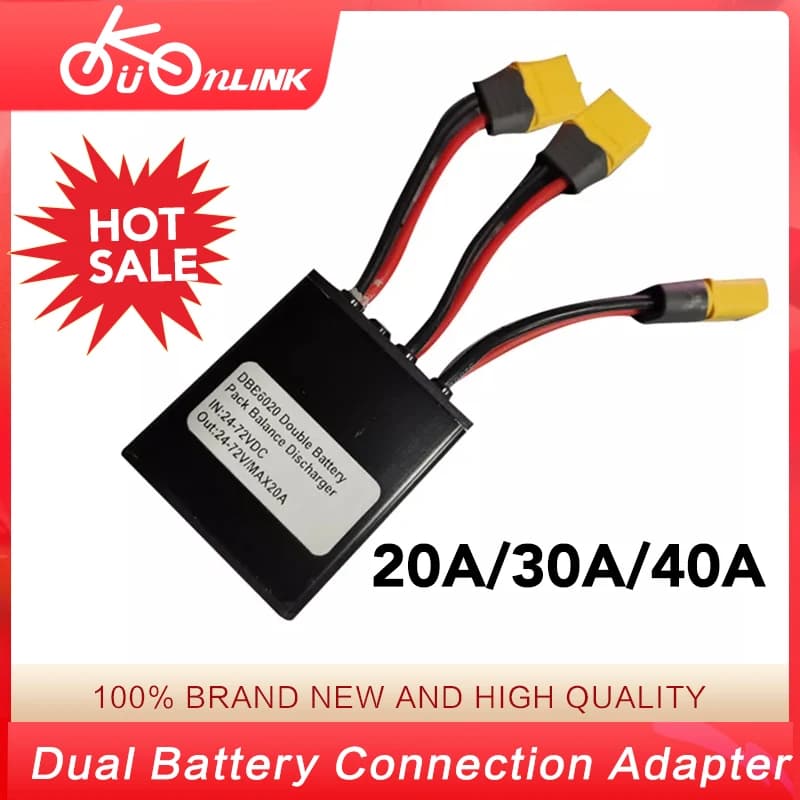 Module de décharge équilibré à double batterie, adaptateur de connexion simultanée, pièces de vélo électrique