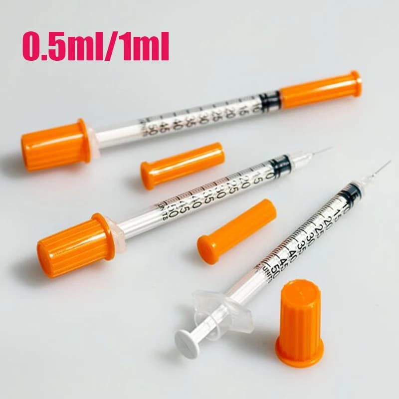 Seringues jetables pour animaux de compagnie, chiens et chats, 1ml, 0.5ml, 20/50/100 pièces, seringues vétérinaires en plastique 30G 31G avec
