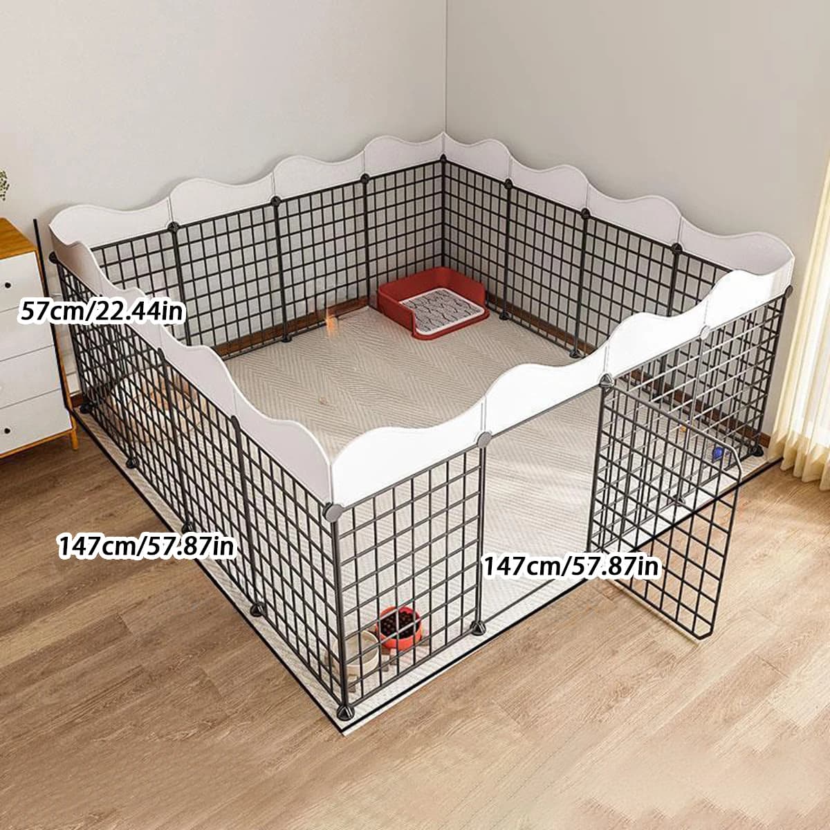 Clôture pour animaux de compagnie, Cage pour petit chien, assemblage gratuit, Anti-fuite, Teddy Bichon, Isolation intérieure de la maison, clôture